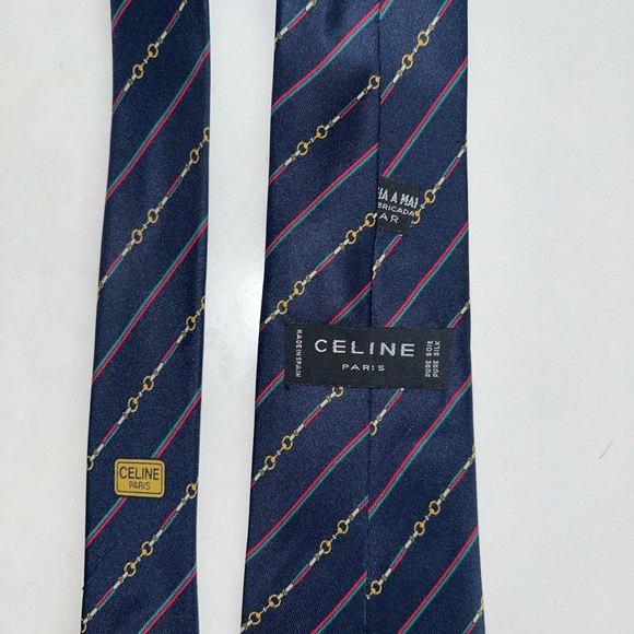 100% silk CELINE tie - Picture 2 of 4